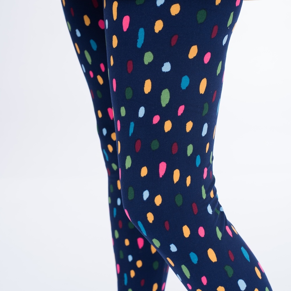 NWT Agnes & Dora Adult Leggings Rainbow Drops